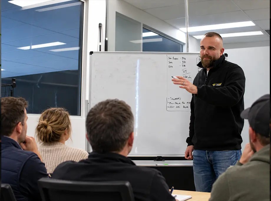 Reece Turner running sales training