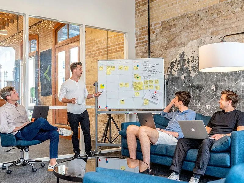 Sales team meeting
